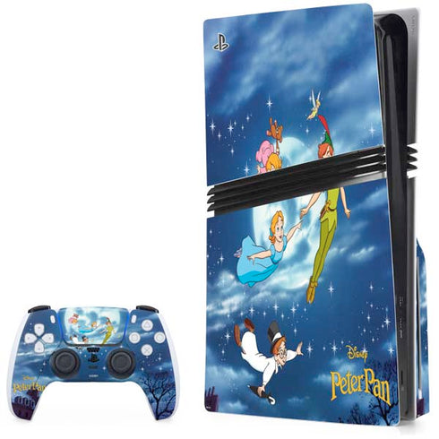 Disney Peter Pan Wendy and the Boys to Neverland PS5 Pro Disk Bundle Skin