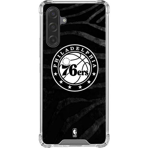 NBA Philadelphia 76ers Animal Print Galaxy A17 Clear Case