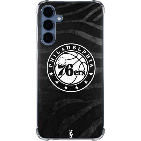 NBA Philadelphia 76ers Animal Print Galaxy A35 5G Clear Case