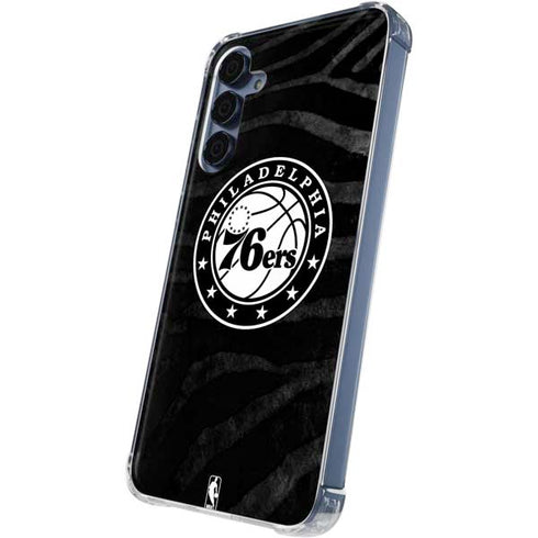 NBA Philadelphia 76ers Animal Print Galaxy A35 5G Clear Case