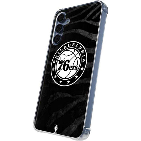 NBA Philadelphia 76ers Animal Print Galaxy A55 5G Clear Case
