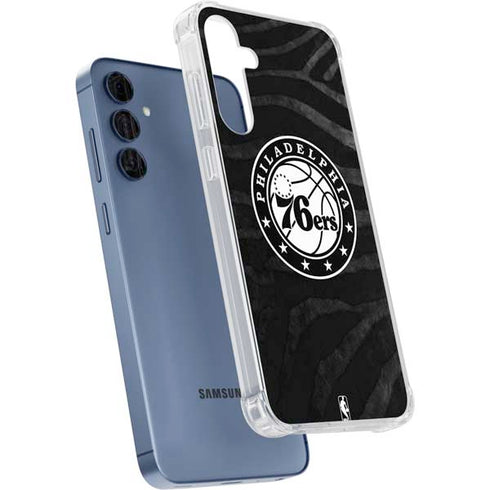 NBA Philadelphia 76ers Animal Print Galaxy A55 5G Clear Case