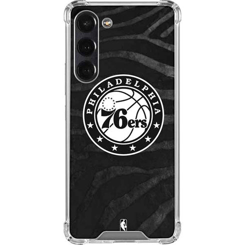 NBA Philadelphia 76ers Animal Print Galaxy S24 FE Clear Case