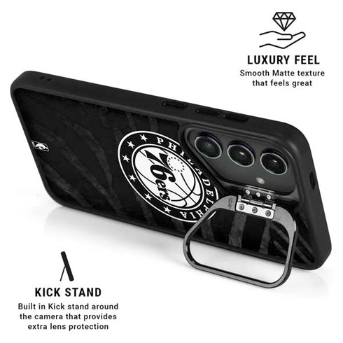 NBA Philadelphia 76ers Animal Print Galaxy S25 Kickstand Case