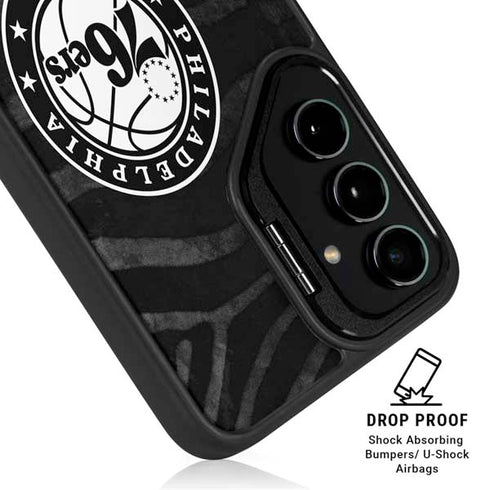 NBA Philadelphia 76ers Animal Print Galaxy S25 Ultra Kickstand Case