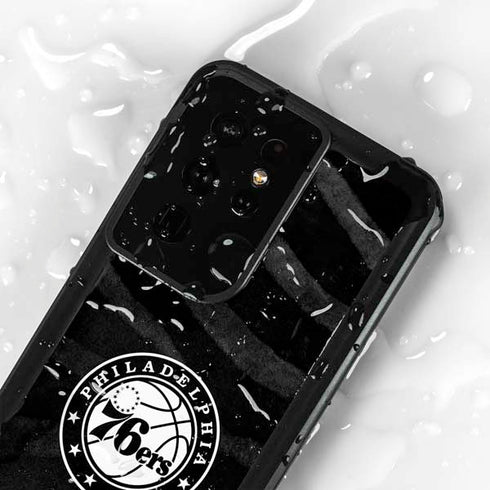 NBA Philadelphia 76ers Animal Print Galaxy S24 Ultra Waterproof Case