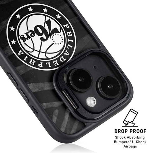 NBA Philadelphia 76ers Animal Print iPhone 14 Plus Kickstand Case