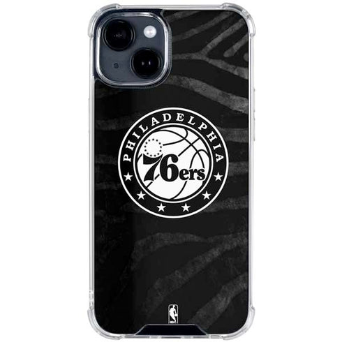 NBA Philadelphia 76ers Animal Print iPhone 15 Clear Case