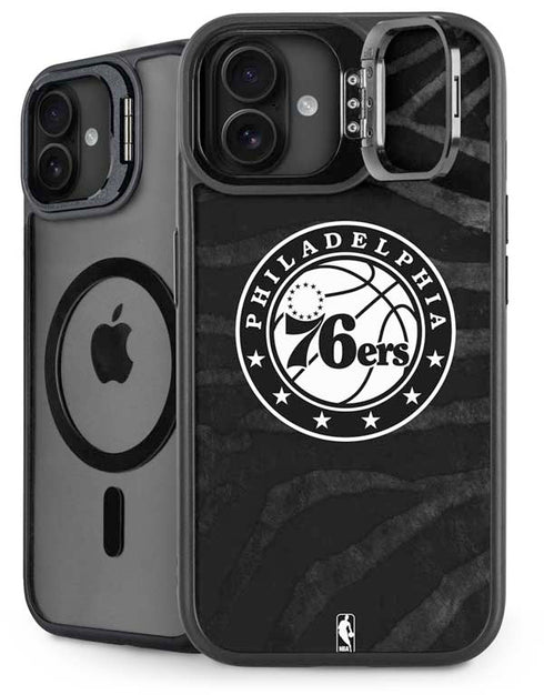 NBA Philadelphia 76ers Animal Print iPhone 16 Plus Kickstand Case