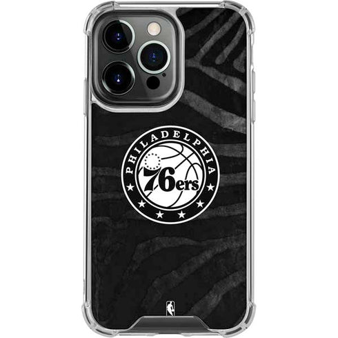 NBA Philadelphia 76ers Animal Print iPhone 16 Pro Clear Case