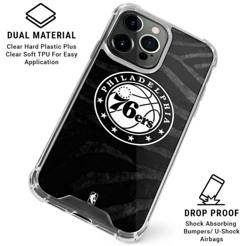 NBA Philadelphia 76ers Animal Print iPhone 16 Pro Clear Case