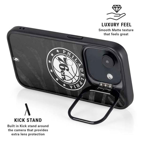 NBA Philadelphia 76ers Animal Print iPhone 16e Kickstand Case
