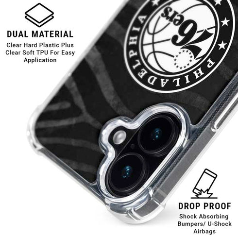 NBA Philadelphia 76ers Animal Print iPhone 17 Clear Case