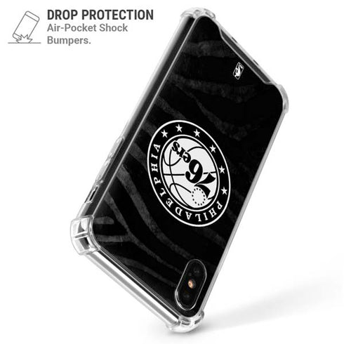 NBA Philadelphia 76ers Animal Print iPhone X/XS Clear Case