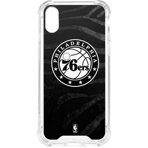 NBA Philadelphia 76ers Animal Print iPhone XS Clear Case