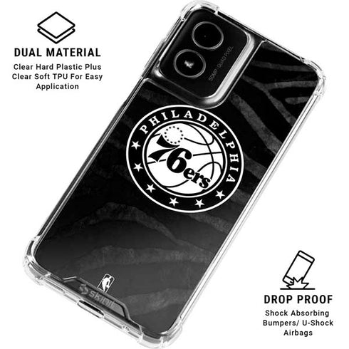 NBA Philadelphia 76ers Animal Print Moto G Power 5G (2024) Clear Case