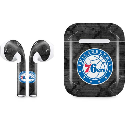 NBA Philadelphia 76ers Black Rust Apple AirPods Skin