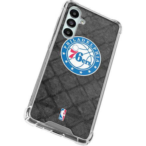 NBA Philadelphia 76ers Black Rust Galaxy A16 5G Clear Case