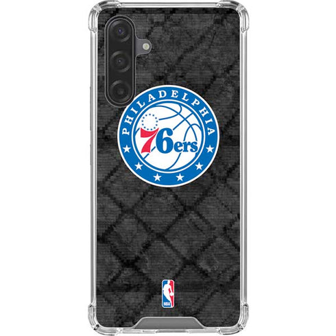 NBA Philadelphia 76ers Black Rust Galaxy A17 Clear Case