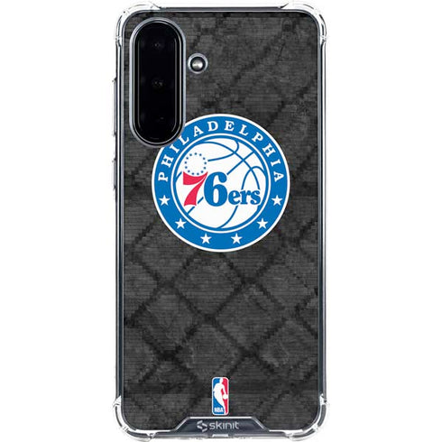 NBA Philadelphia 76ers Black Rust Galaxy A36 5G Clear Case