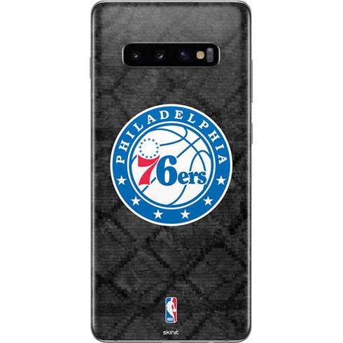 NBA Philadelphia 76ers Black Rust Galaxy S10 Plus Skin
