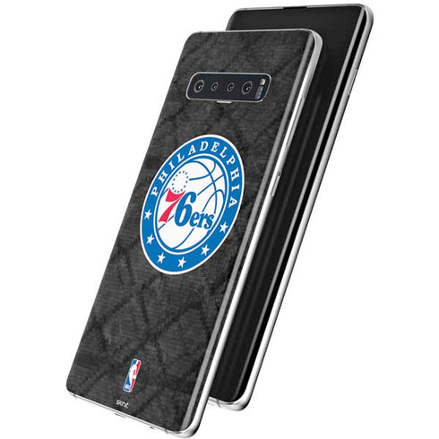 NBA Philadelphia 76ers Black Rust Galaxy S10 Plus Skin