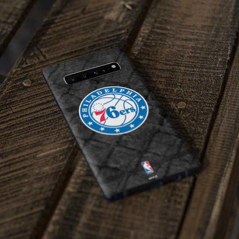 NBA Philadelphia 76ers Black Rust Galaxy S10 Skin