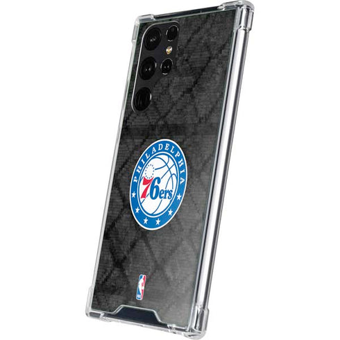 NBA Philadelphia 76ers Black Rust Galaxy S23 Ultra Clear Case