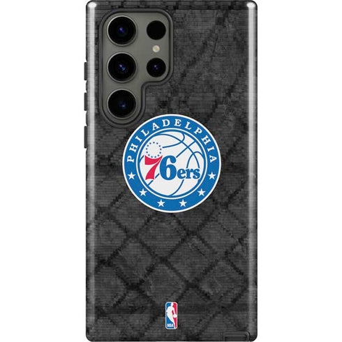 NBA Philadelphia 76ers Black Rust Galaxy S23 Ultra Pro Case