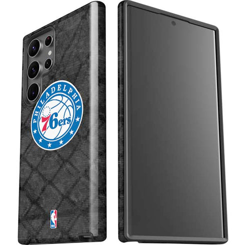 NBA Philadelphia 76ers Black Rust Galaxy S23 Ultra Pro Case