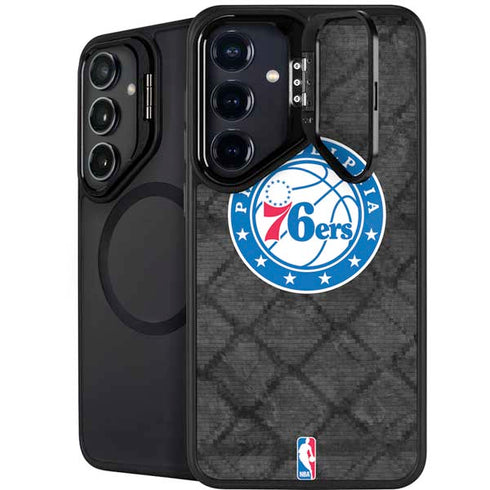 NBA Philadelphia 76ers Black Rust Galaxy S24 Kickstand Case