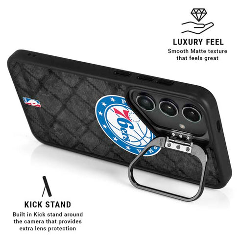 NBA Philadelphia 76ers Black Rust Galaxy S24 Kickstand Case