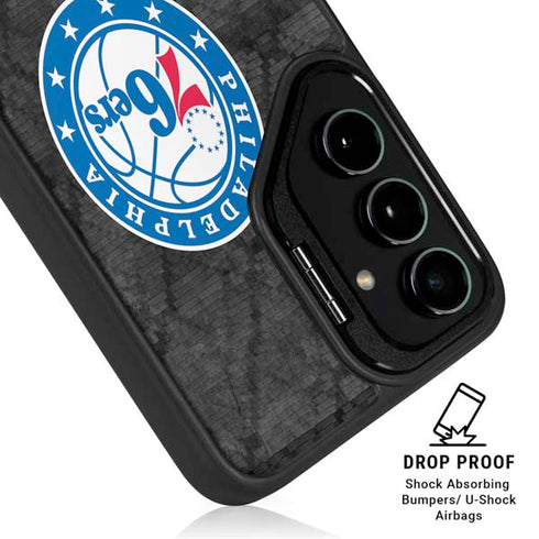 NBA Philadelphia 76ers Black Rust Galaxy S24 Kickstand Case