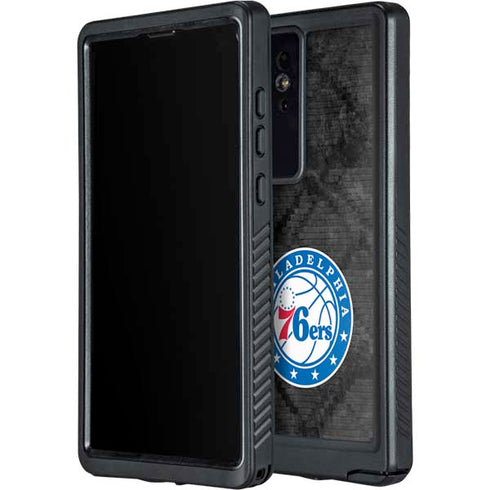 NBA Philadelphia 76ers Black Rust Galaxy S24 Ultra Waterproof Case
