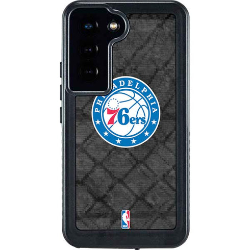 NBA Philadelphia 76ers Black Rust Galaxy S24 Waterproof Case