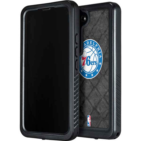 NBA Philadelphia 76ers Black Rust Galaxy S24 Waterproof Case