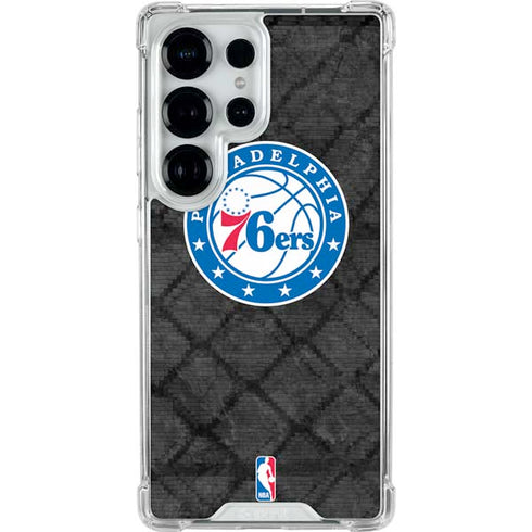 NBA Philadelphia 76ers Black Rust Galaxy S25 Ultra Clear Case
