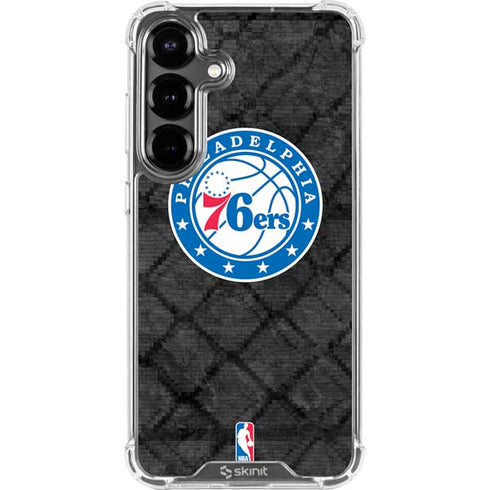 NBA Philadelphia 76ers Black Rust Galaxy S26 Clear Case