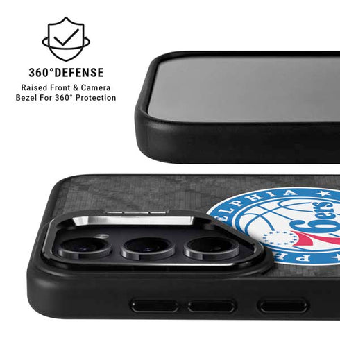 NBA Philadelphia 76ers Black Rust Galaxy S26 Kickstand Case