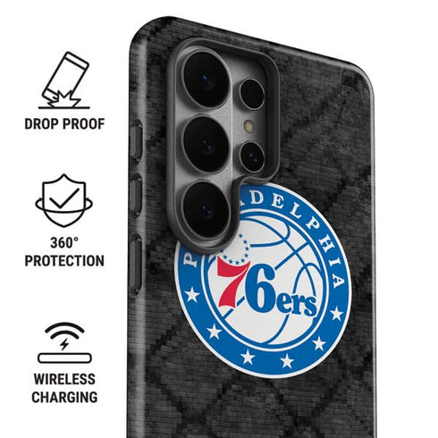 NBA Philadelphia 76ers Black Rust Galaxy S26 Ultra Impact Case