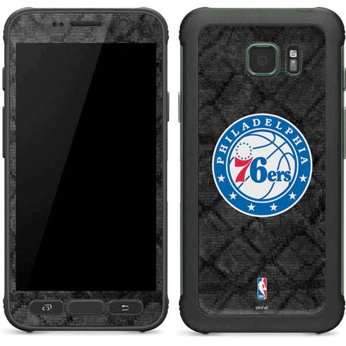 NBA Philadelphia 76ers Black Rust Galaxy S7 Active Skin