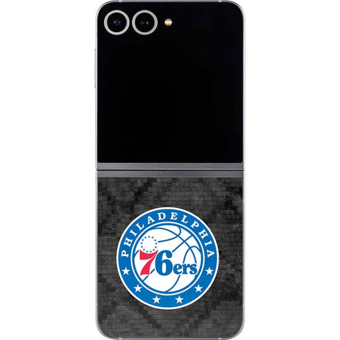 NBA Philadelphia 76ers Black Rust Galaxy Z Flip6 Skin