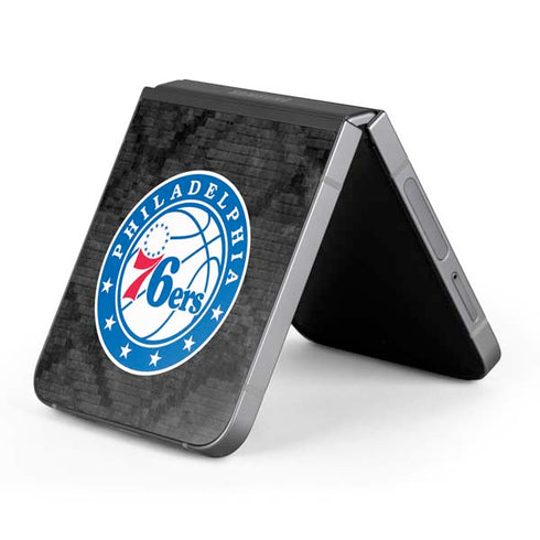 NBA Philadelphia 76ers Black Rust Galaxy Z Flip6 Skin