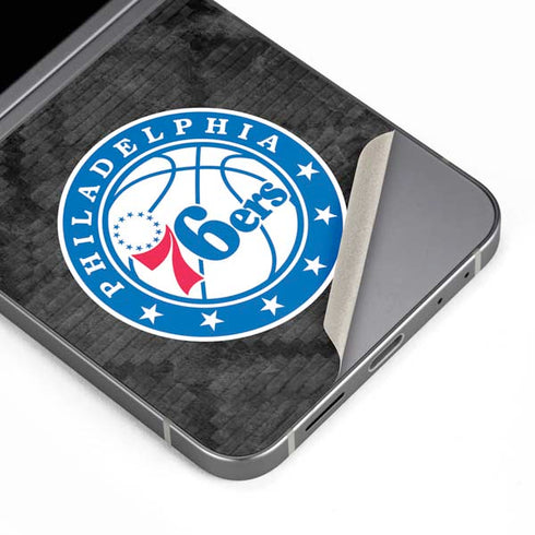 NBA Philadelphia 76ers Black Rust Galaxy Z Flip6 Skin