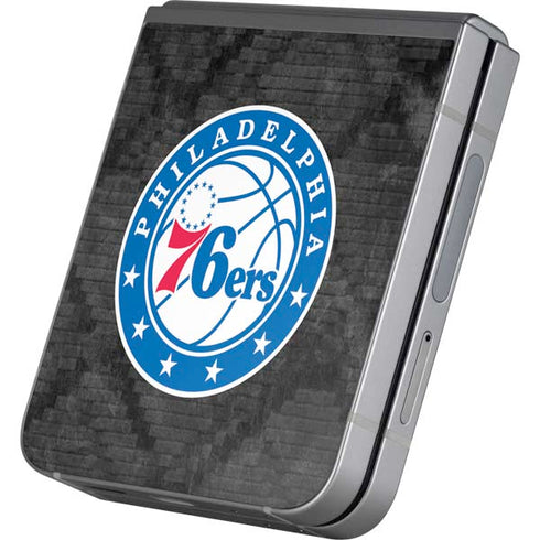 NBA Philadelphia 76ers Black Rust Galaxy Z Flip6 Skin