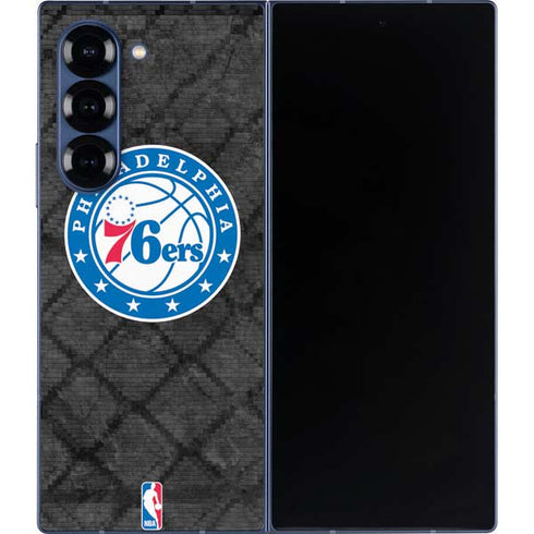 NBA Philadelphia 76ers Black Rust Galaxy Z Fold6 Skin