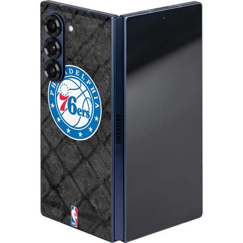 NBA Philadelphia 76ers Black Rust Galaxy Z Fold6 Skin