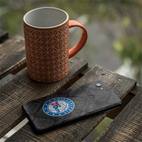 NBA Philadelphia 76ers Black Rust Google Pixel 3a XL Skin