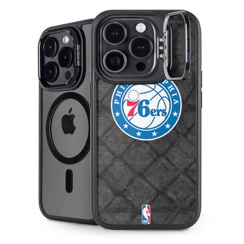 NBA Philadelphia 76ers Black Rust iPhone 14 Pro Max Kickstand Case