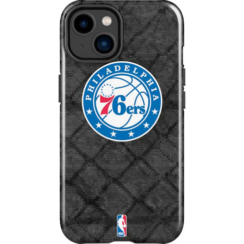 NBA Philadelphia 76ers Black Rust iPhone 15 Impact Case